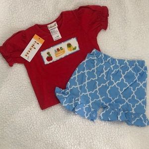 ✏️✂️🖍New Smocked Back to School Girls Set✏️✂️🖍